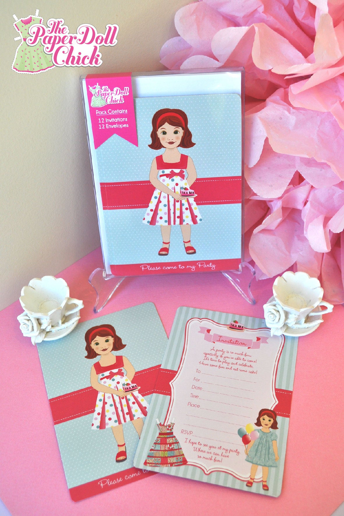 Invitation Pack - The Paper Doll Chick
