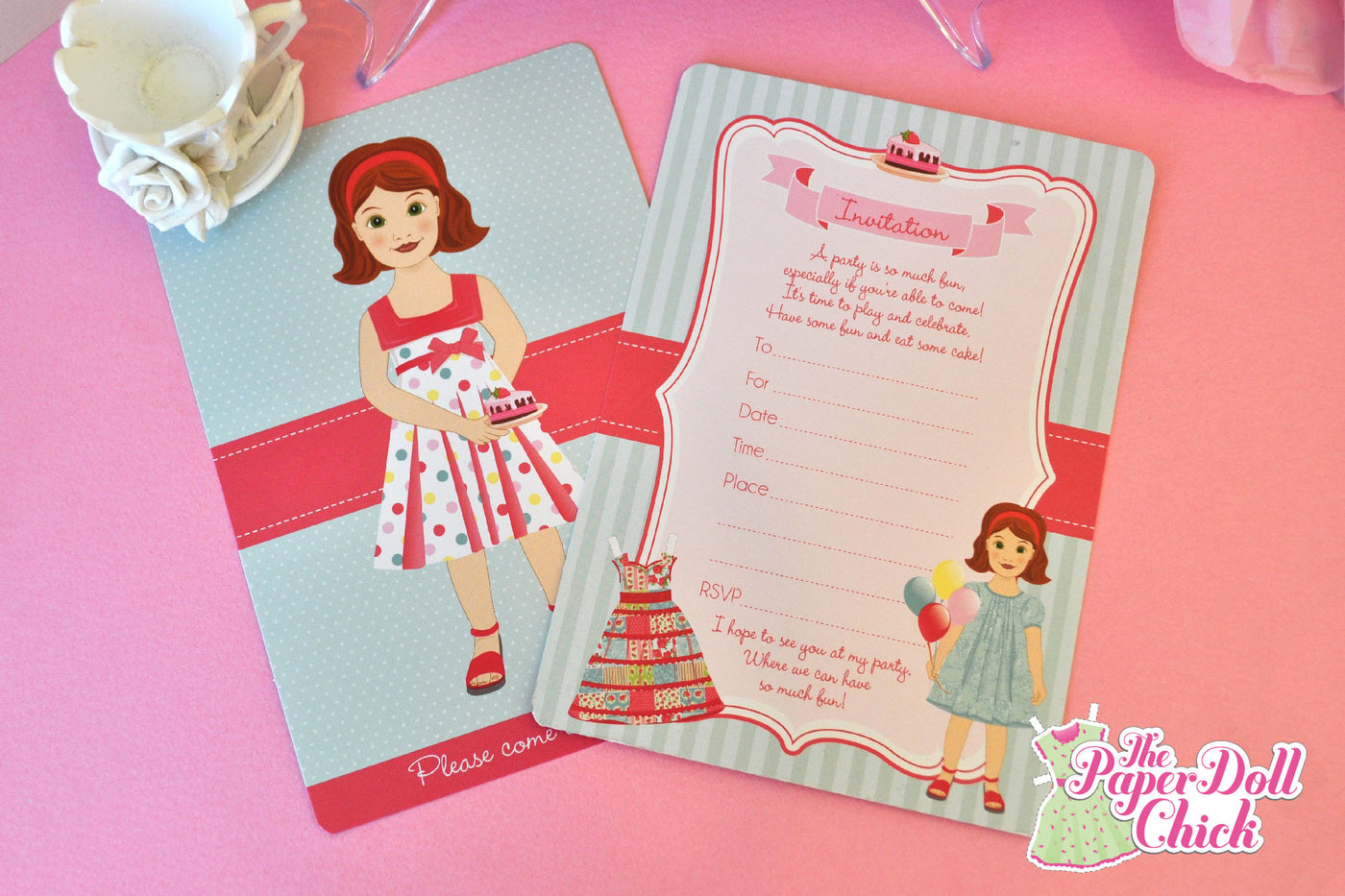 Invitation Pack - The Paper Doll Chick